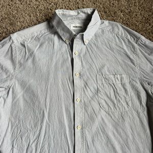 Taylor Stitch Button Down Shirt Stripe 44 XL